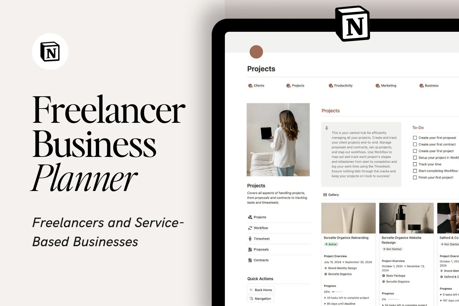 Freelancer Business Planner by The Template Boutique Co. 